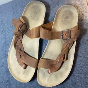 Genuine leather sandals- brown